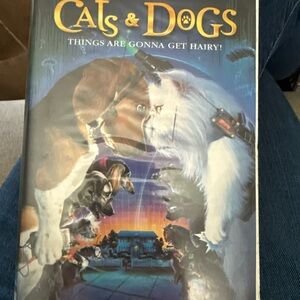 Disney Cats & Dogs Movie Poster - Blue and White